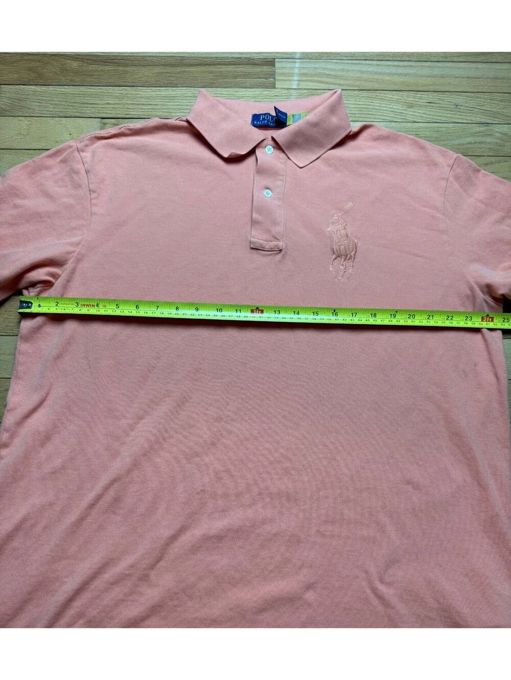 Polo Ralph Lauren Big Pony Polo Shirt Mens XLT Salmon Pink Cotton